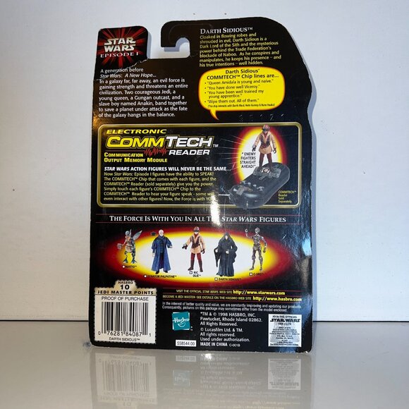 Hasbro Star Wars Episode 1 Darth Sidious Action Figure with CommTech Chip - Picture 4 of 6